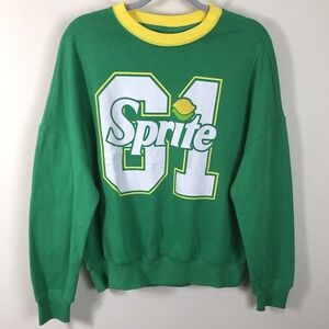Sprite 61 Dolman Sleeves Sweatshirt Crewneck Women's M Green Coca Cola Soda Fun